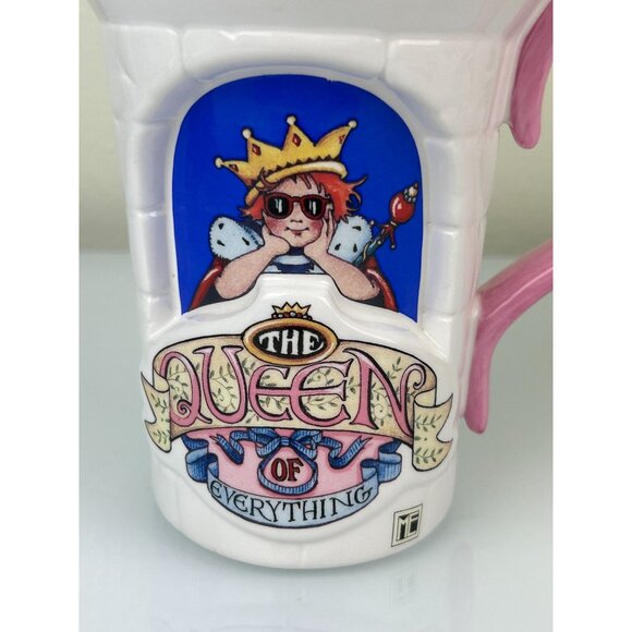Vintage Mary Engelbreit Teleflora Queen of Everything Castle Mug Ceramic, Read - Picture 3 of 15